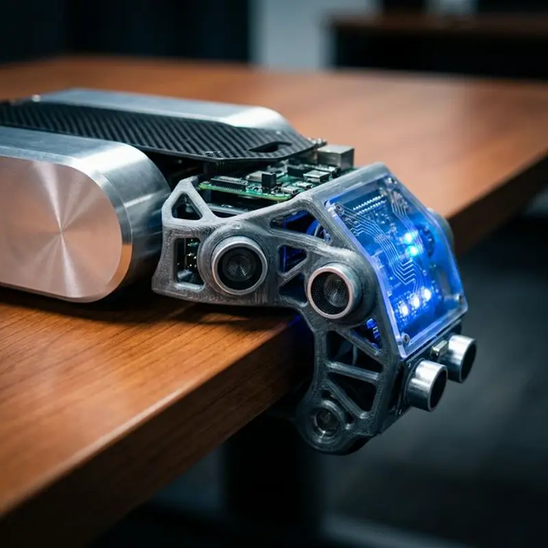 Autonomous obstacle-avoiding robot using ultrasonic sensor arrays and custom decision logic